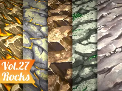 Stylized Rock Vol 27 - Hand Painted Texture Texture