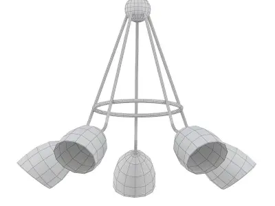 Byers Dimmable Chandelier 3D model