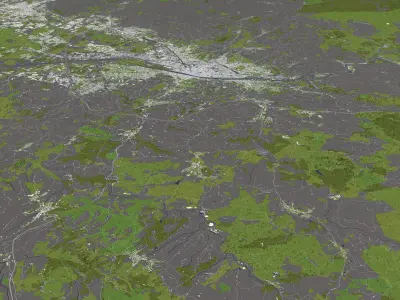 Florence Italy 50x50km 3D City Map 3D model