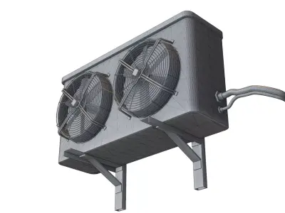Air Conditioner Low-poly 3D model 9