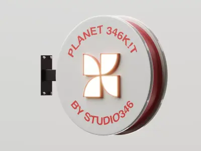 Wall Mounted Signage 3D model