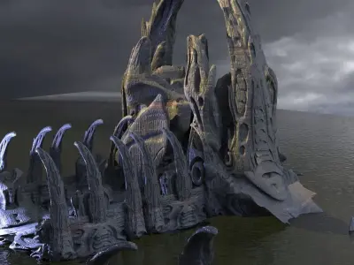 Wraith Hive Monarch base Kit bash 2 3D model