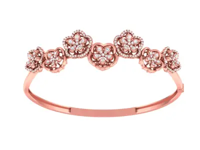 Diamond light gold bracelet 3D print model order
