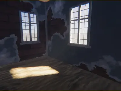 Old Abandoned Horror House Low-poly 3D model