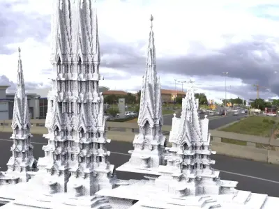 Holy virgin Mary architecture fountain collection 1 3D model