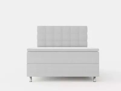 Montana Complete Bed Package 140x200 Light Gray Low-poly 3D model