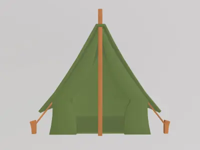 Stylized Low-Poly Tent Low-poly 3D model