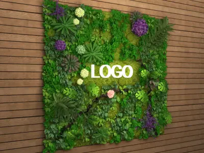 Plant landscape wall 3D model