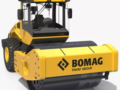 BOMAG BW226 DH5 Single Drum Compactor Clean 3D model