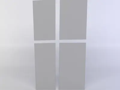 Window glass Low-poly 3D model