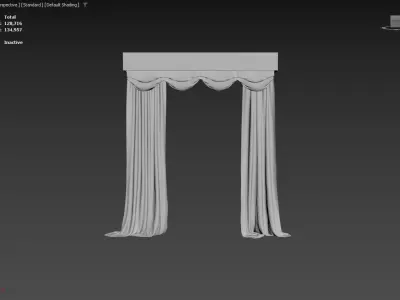 Bedroom Curtains Free 3D model