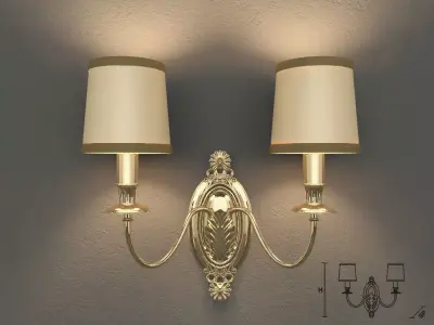 Masiero VE1074 A2 wall lamp 3D model