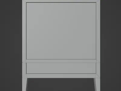 Fence headboard Low-poly 3D model