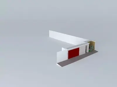 fachadaorkut house with door Free 3D model