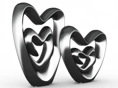 Figurine hearts 3D model