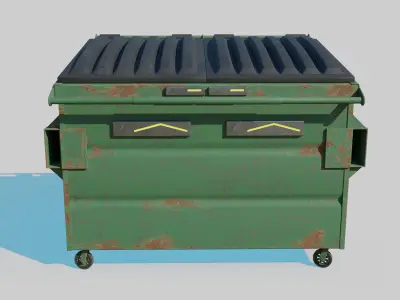 Cyberpunk Garbage Dumpster 3D model