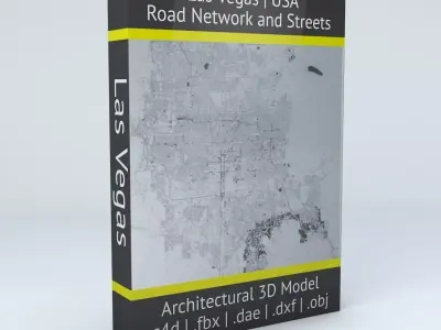 Las Vegas Road Network and Streets 3D model