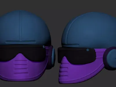 helmet high poly sculpt  3D model 3D model