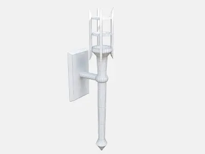 Medieval Torch Low-poly 3D model 20