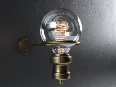 Minimalist Wall Light 3D model