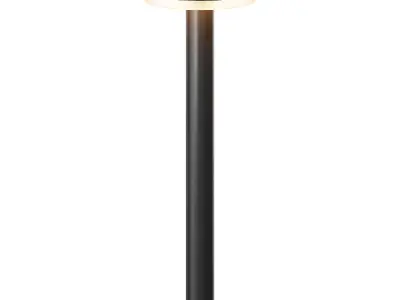 Modern Street Lights with rings 3D model