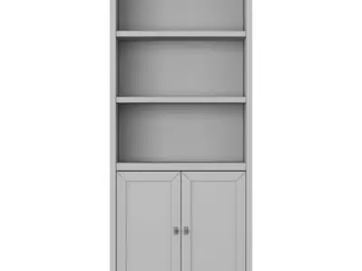 Sauder Cottage Road Library Bookcase with Doors Walmart 3D model