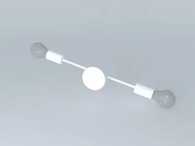 Lamp wall light with two bulbs Free 3D model