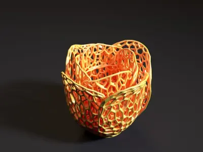 Rose vase 3D print model