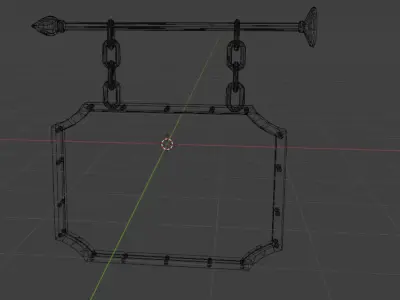 Medieval sign Low-poly 3D model purchase