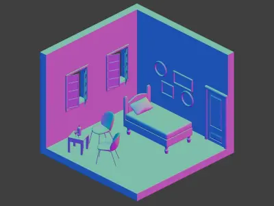 3D Bedroom 3D model
