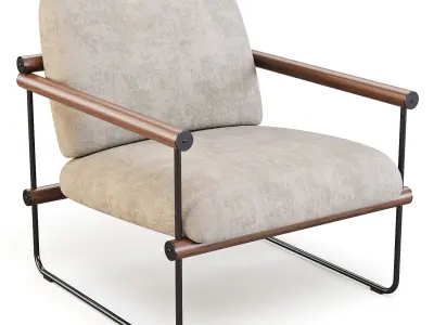 West-Elm Ross - ArmChair 3D model