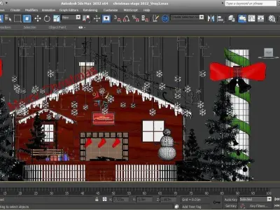 Christmas Stage Exhibition Booth 3D model