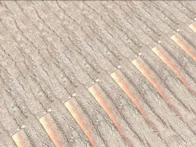 realastic wooden floor and wooden wall Low-poly 3D model