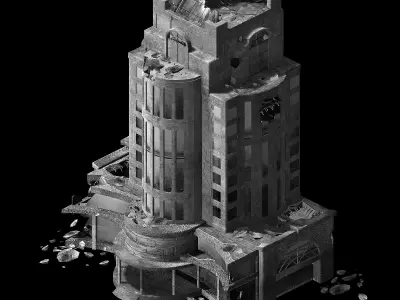 The future world - street waste 04 3D model