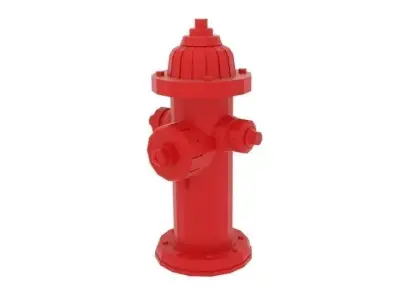 Hydrant fire Low-poly 3D model