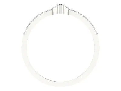 Light Weight White Gold Diamond Ring  -EZ LR-13 3D print model