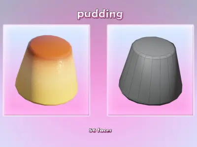 Dessert SET Low-poly 3D model