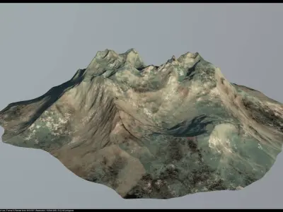 Dry Elements - Plants and terrains - 3D model 3D model