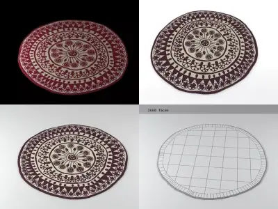 Rangoli circular placemats - 3D model