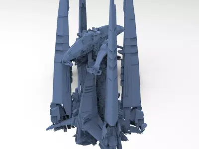 Dark Terra Former Tower 3D model