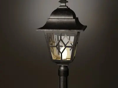 Street lamp single Free 3D model