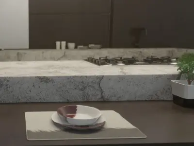 AarchVis Kitchen Blender Render Free 3D model