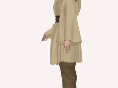 JEDI inspired garment in style3D Atelier 3D model