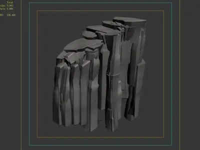 Li Village - Stone material 02 3D model