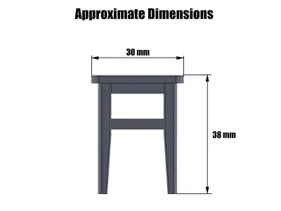 Miniature Dollhouse Stool 3D Model Free STL Free 3D print model