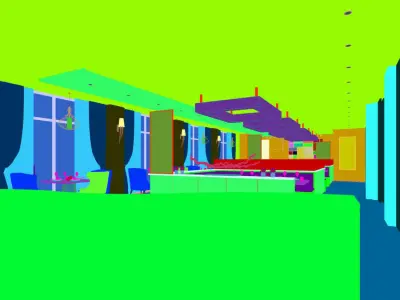 Business Restaurant - Coffee - Banquet  84 3D model