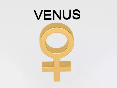 astrological sign solar system VENUS 3D model