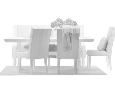 Dining furnitures set 09 3D model