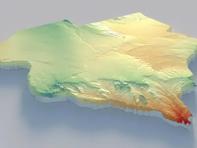Botswana Country Terrain 3D model