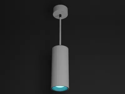 Black and White LED lamp 3D model